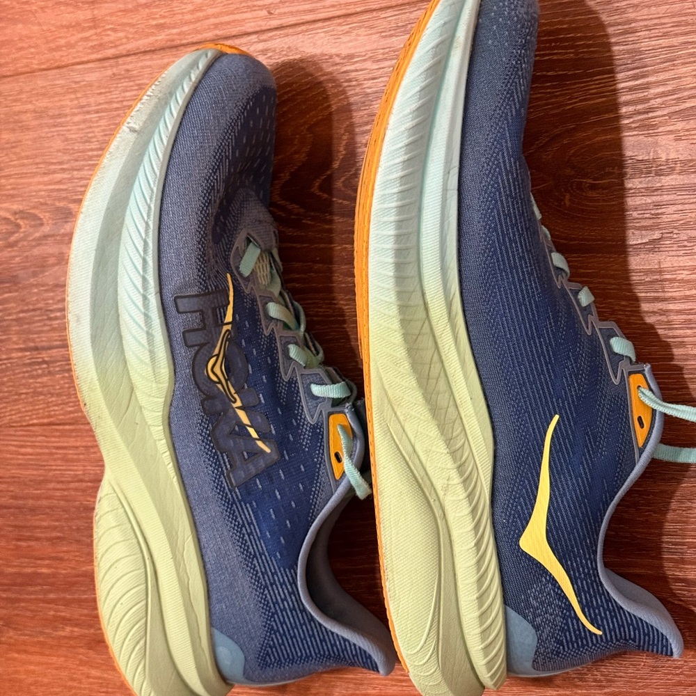 Hoka Men’s Blue and Green Running Shoes - Picture 6 of 10
